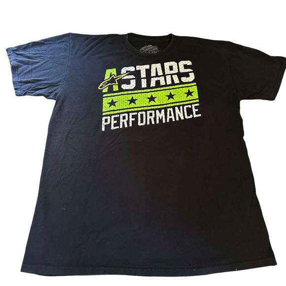 Alpinestars Performance Vintage Y2K Graphic Tee Large Motocross Racing T-Shirt - Picture 2 of 12